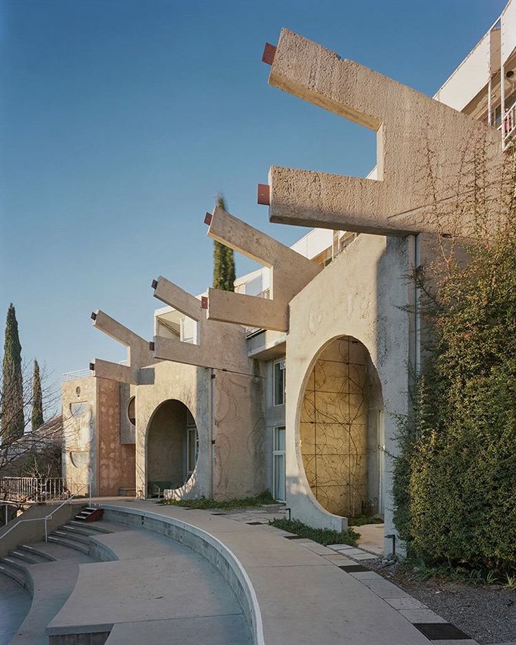 'Arcosanti' designed by Paolo Soleri, 1970.Shot by Andrew Moore for Design Boom.