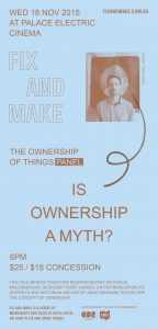 Ownership of Things. Flyer, 210 x 99 mm. 