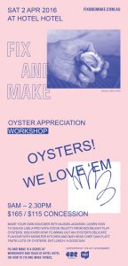 Oyster Appreciation. Flyer, 210 x 99 mm. 