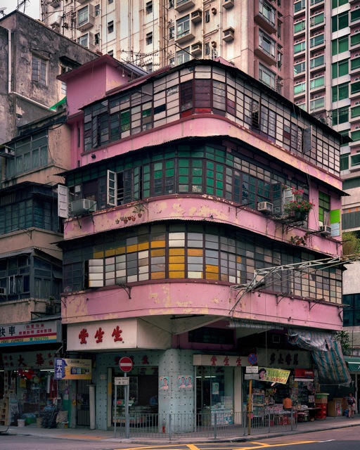 Hong Kong corner house on corner 20 shot by Michael Wolf for his book 'Hong Kong Corner Houses'.