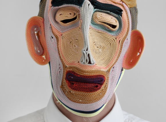 Stitched rope mask by Bertjan Pot, 2010.