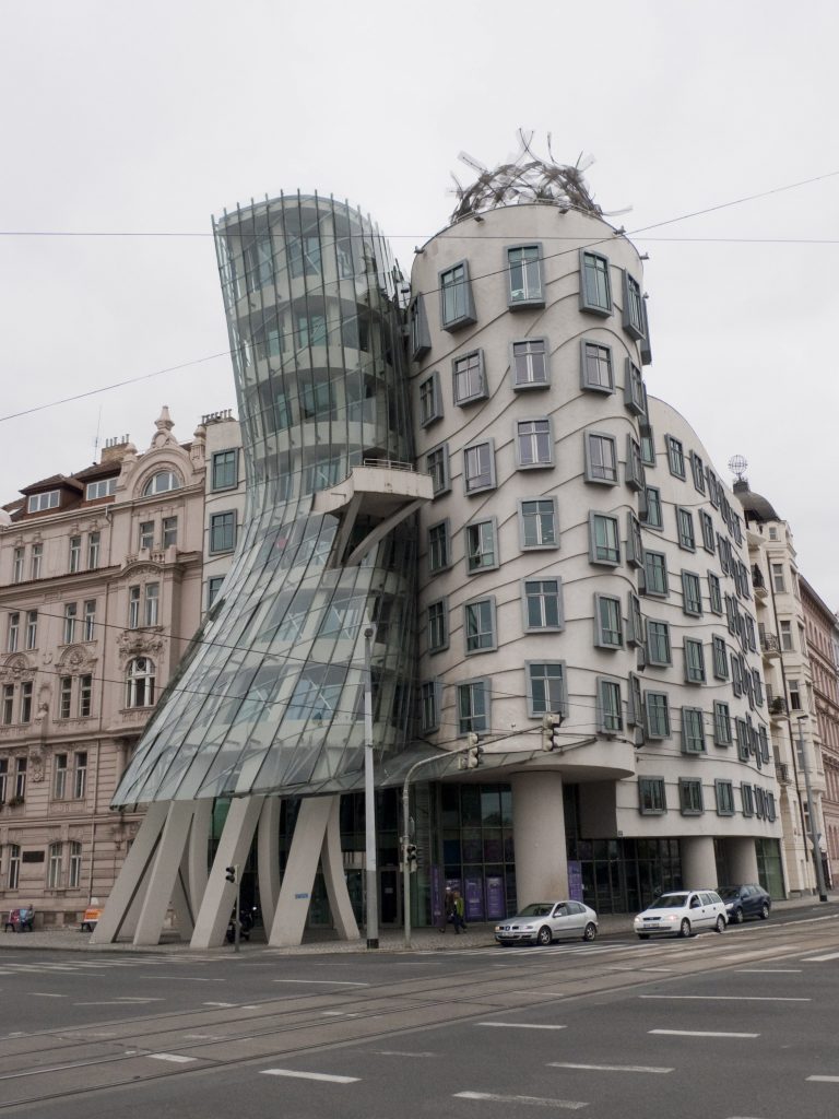 'Dancing House' designed by Frank Gehry and Vlado Milunić, 1992.  