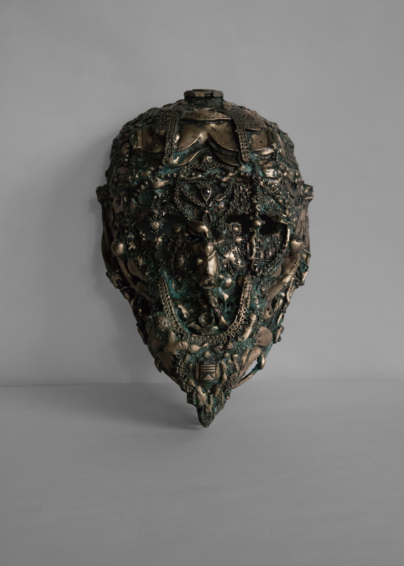 ‘Death Mask for The Equation' made by Fred Fowler from bronze.