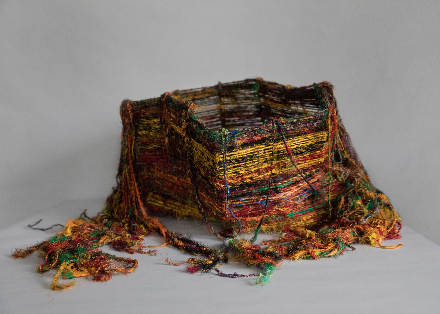 'Akuna Kuranya' made by Tracey Deep from wire and hand spun raw silk fibre.